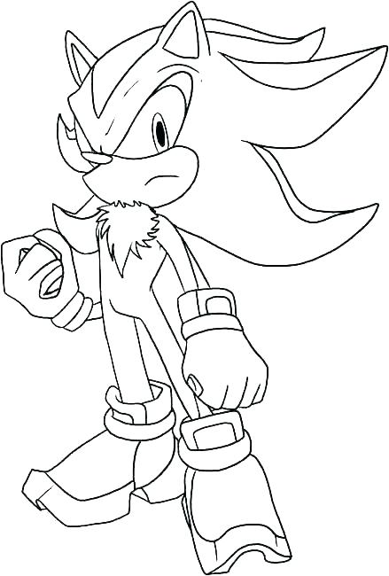 439x650 Sonic Shadow Coloring Pages