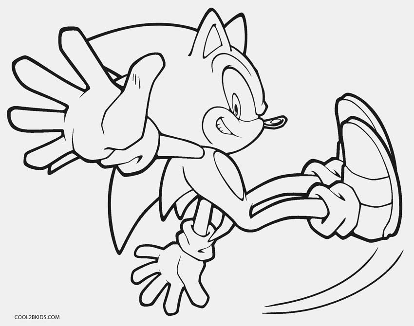 850x670 Printable Sonic Coloring Pages For Kids