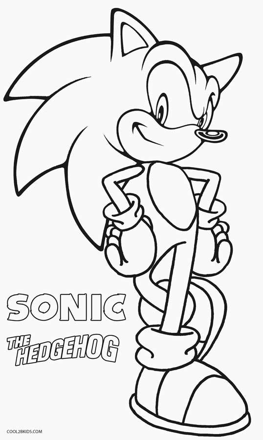 538x900 Sonic Hedgehog Printable Coloring Pages