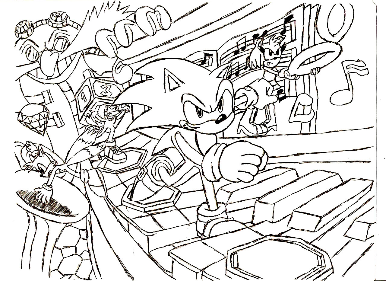 1280x931 Play Games Sonic Coloring Pages Within