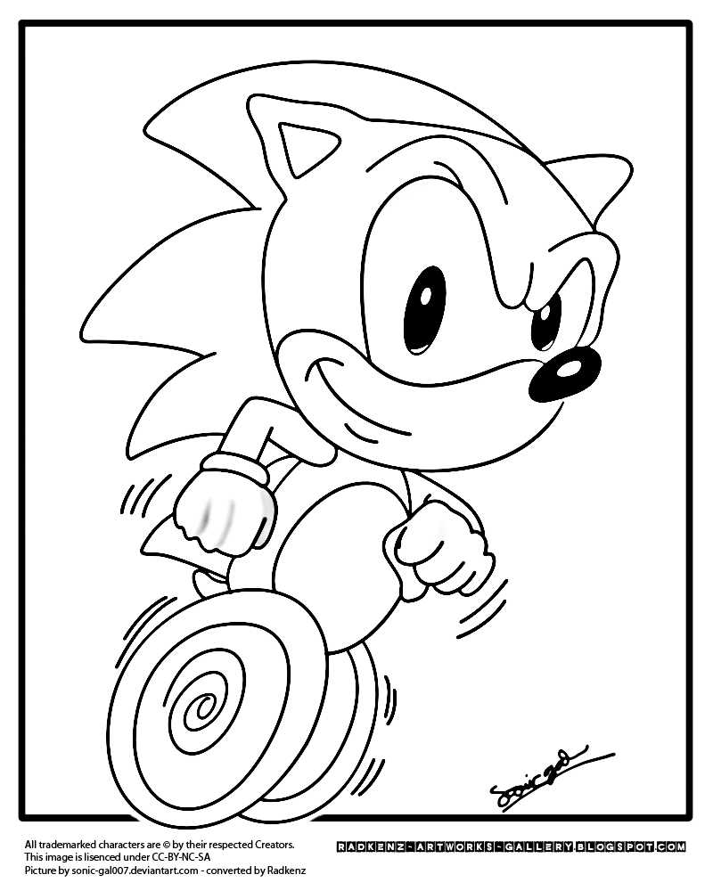 800x1000 Sonic The Hedgehog Running Coloring Pages
