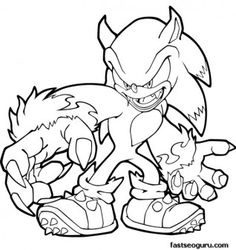 236x250 Sonic The Hedgehog Shadow Coloring Page Free Download
