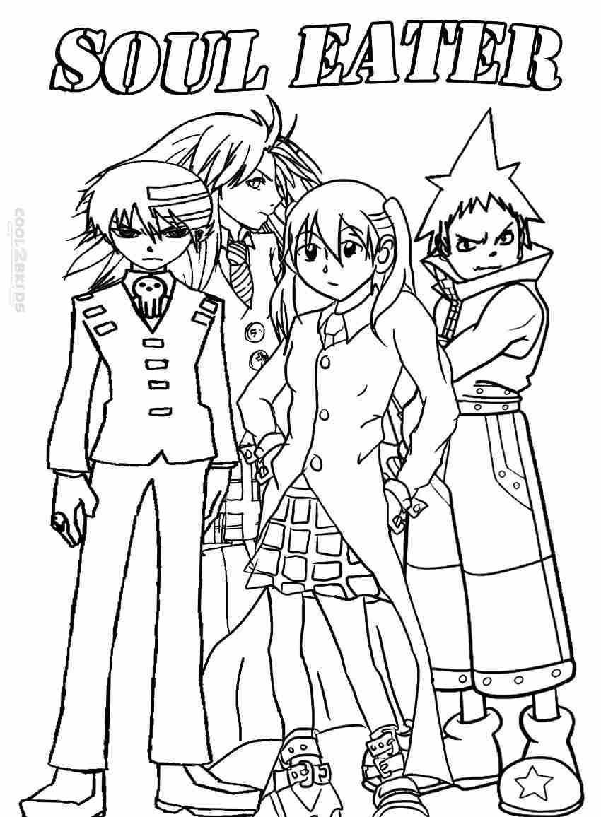 850x1156 Printable Soul Eater Coloring Pages For Kids Remarkable