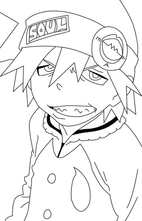 469x730 Soul In His Humanoid Form In Soul Eater Coloring Pages Anime