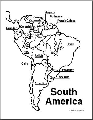 304x392 Clip Art South America Map