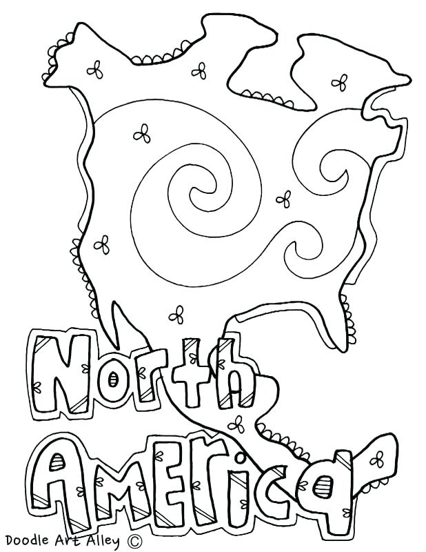 618x800 Coloring Page Of North And South America Map Clip Art S