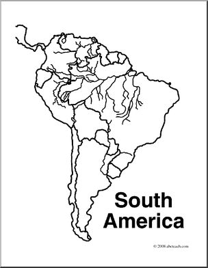 304x392 Clip Art South America Map