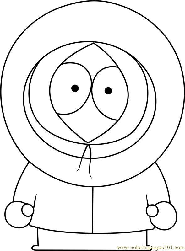 589x800 Kenny Mccormick From South Park Coloring Page