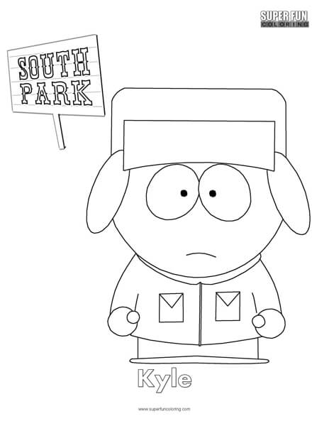 464x600 Kyle South Park Coloring Page
