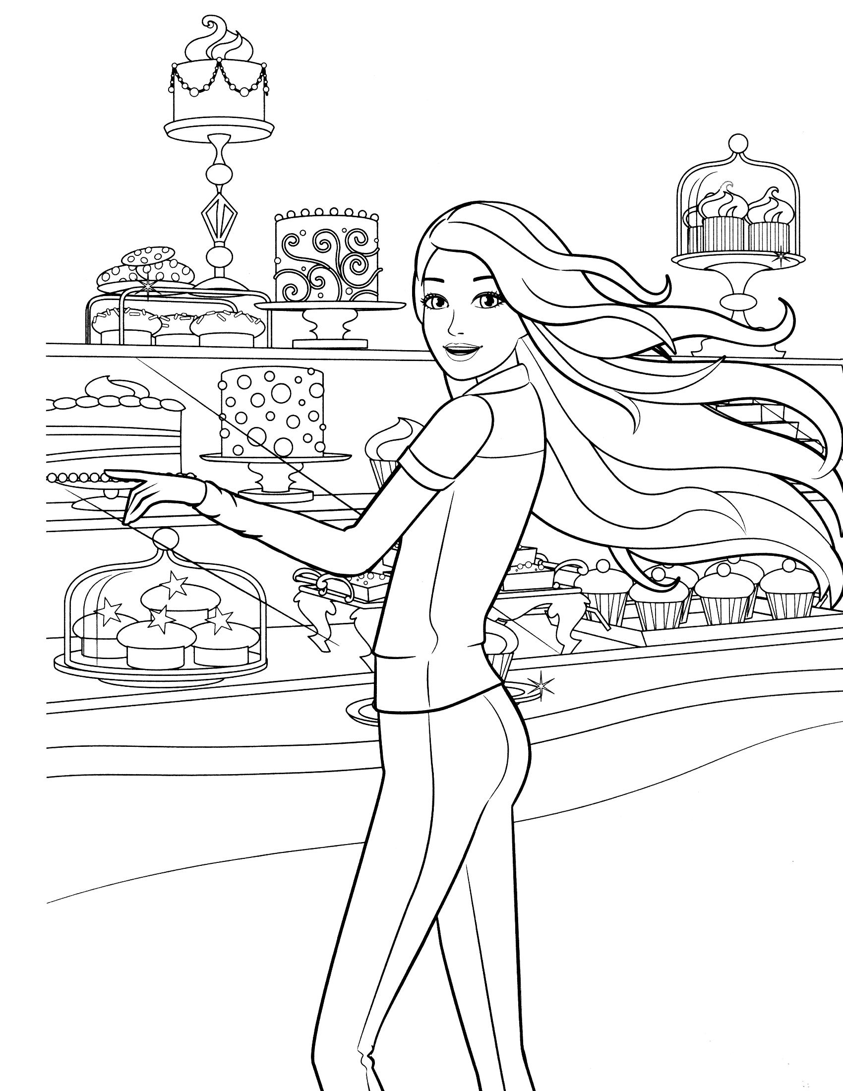 1700x2200 Makeup Coloring Pages
