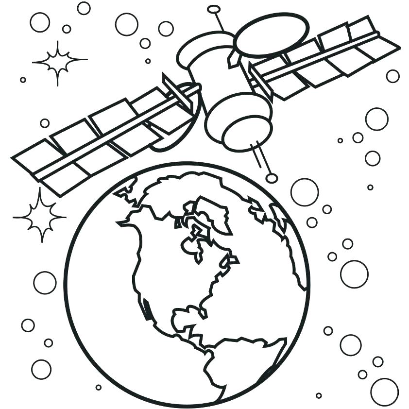 842x842 Outer Space Coloring Pages