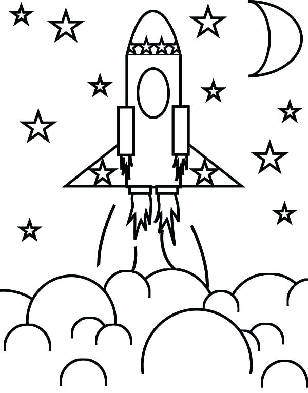 600x766 Outer Space Coloring Page Rocket Ship Coloring Pages Rocket Ship