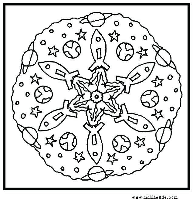 636x672 Printable Mandala Coloring Pages For Kids Space Mandala Coloring