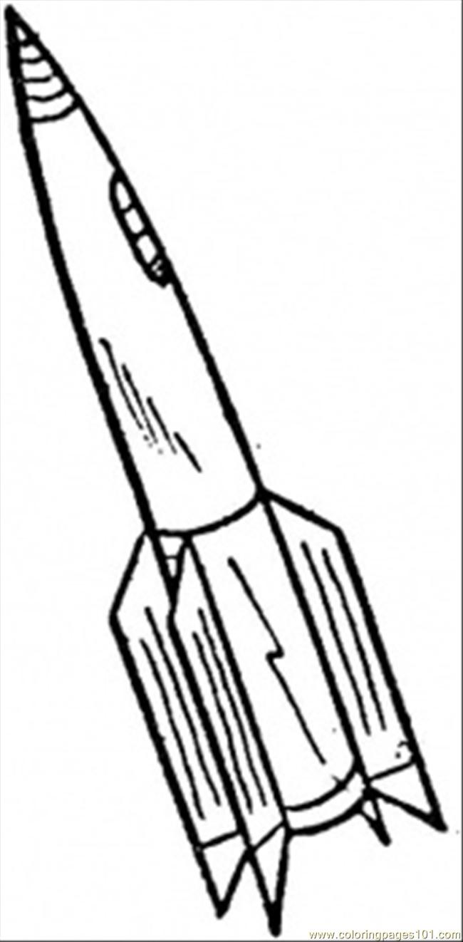 650x1322 Space Rocket Coloring Page