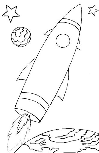 329x504 Space Ship Coloring Pages