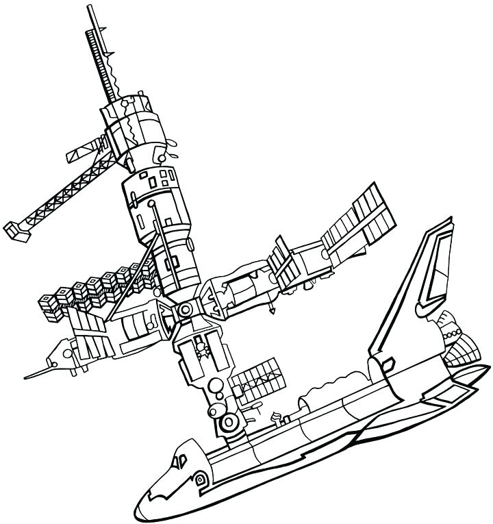 720x765 Space Shuttle Coloring Page