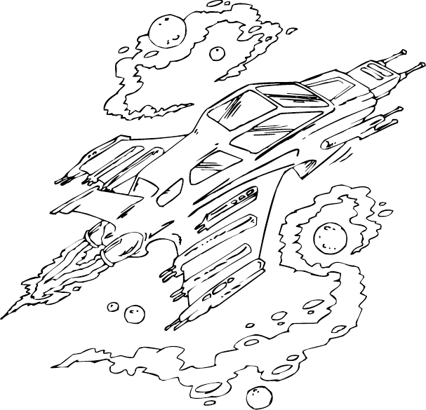 607x585 Spaceship Coloring Page Coloring Pages For Free