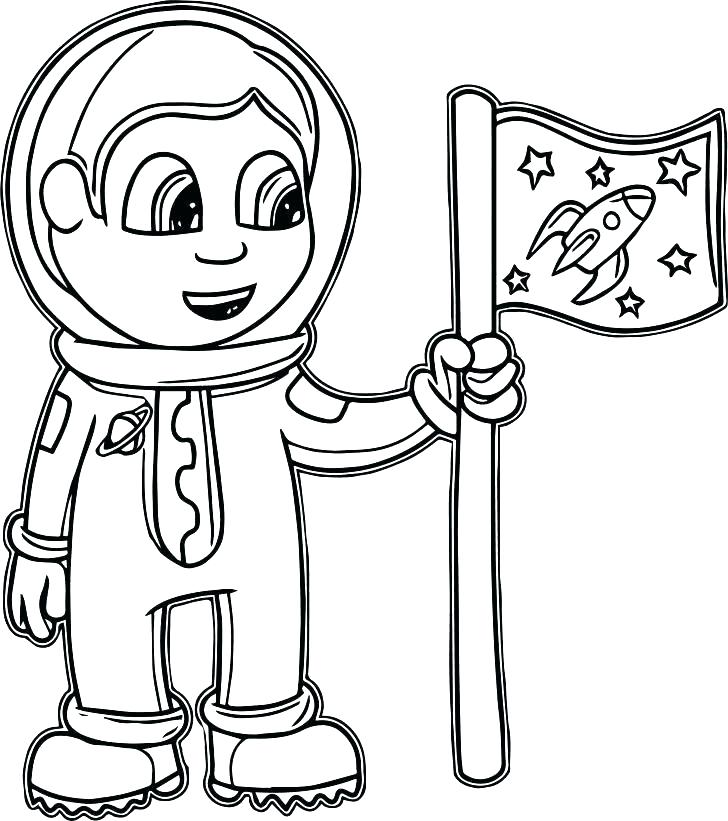 728x821 Astronaut Coloring Pages