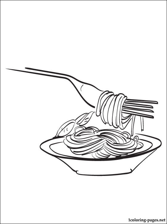 560x750 Spaghetti Coloring Page Coloring Pages