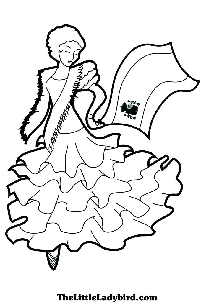 724x1024 Amazing Flag Of Spain Coloring Page Coloring For Kids Dancing Page