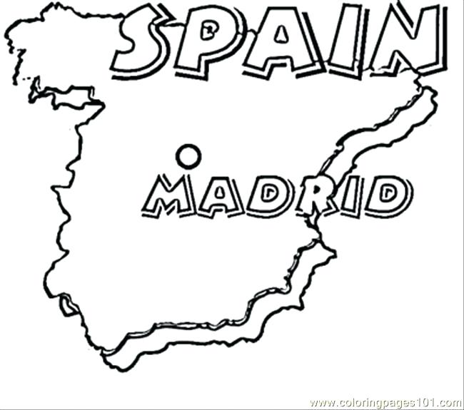 650x575 Christmas Coloring Pages Spanish Map Page Free X Pixels