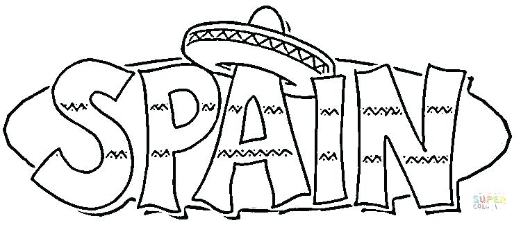 750x325 Spanish Coloring Page Coloring Sheet Sombrero On The New Picture