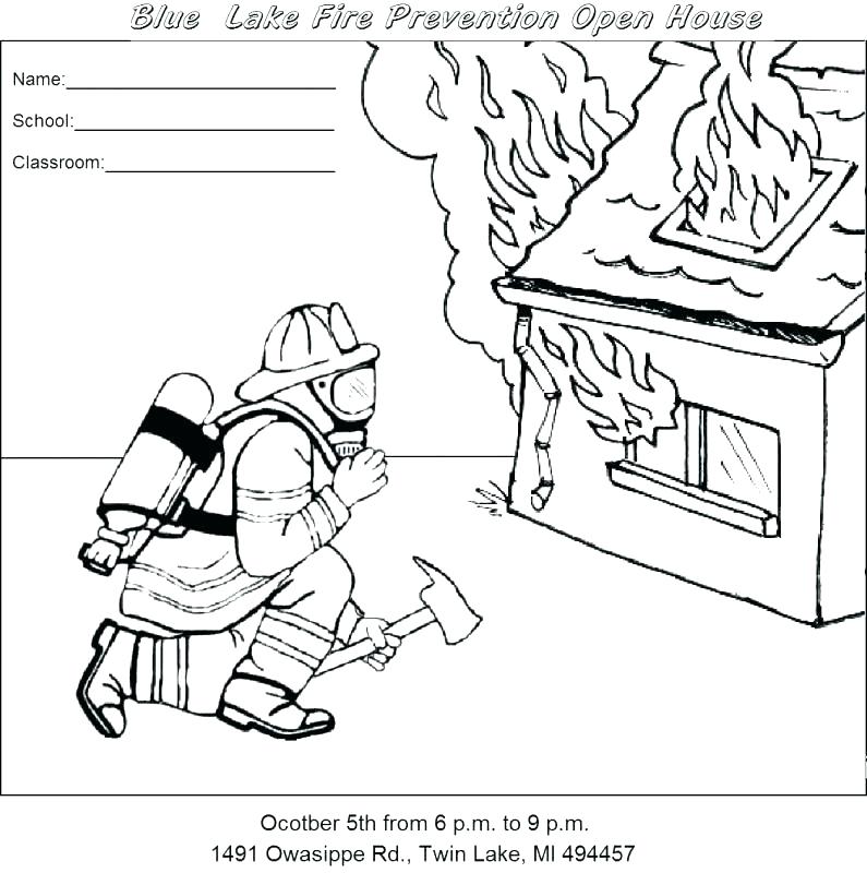 795x800 Fire Prevention Coloring Pages Fire Safety Coloring Pages