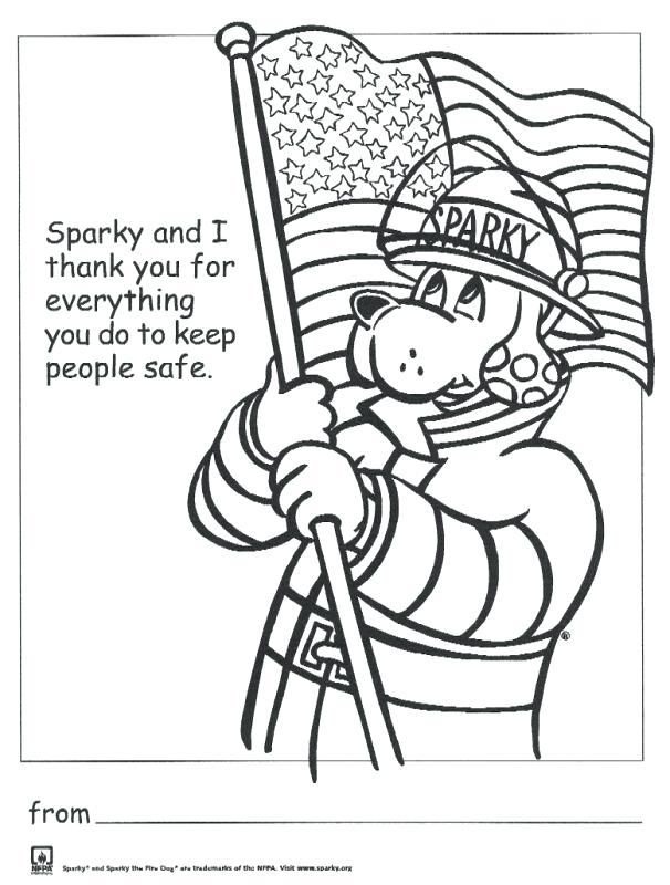606x800 Coloring Fire Dog Coloring Pages Sparky Animal Fireman Fire Dog