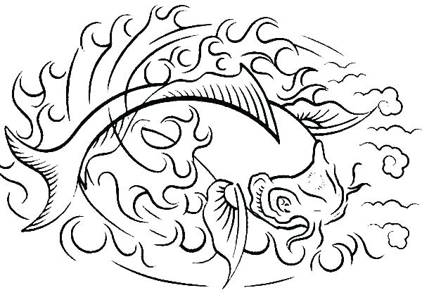 600x419 Fire Coloring Pages Fire Coloring Pages Fish On Fire Coloring