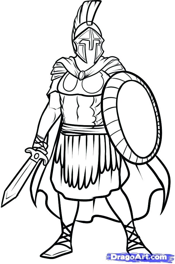 600x905 Spartan Helmet Coloring Pages Deepart