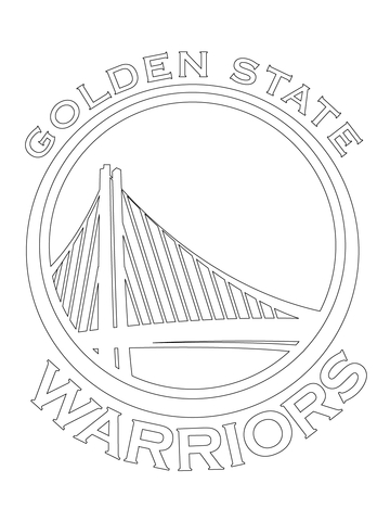 360x480 Golden State Warriors Logo Coloring Page Free Printable In Pages