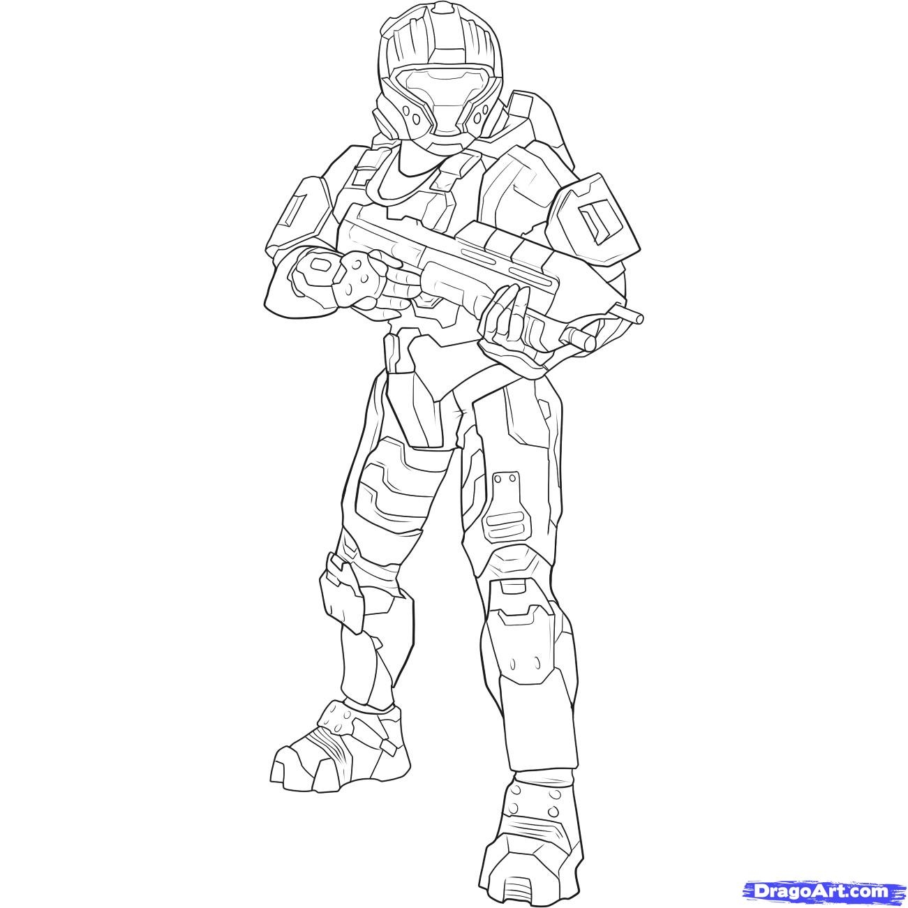 1301x1301 Awesome Cartoon Halo Spartan Coloring Pages