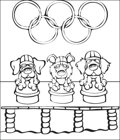 400x469 Olympic Coloring Pages Free Coloring Page Swimming Special Olympic