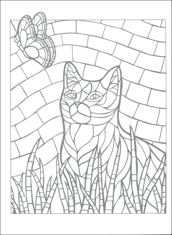 588x800 Mosaic Coloring Pages Bitmap Coloring Flower Mosaic Mosaic