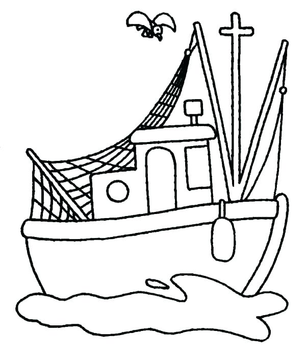 600x697 Colouring Pages Fishing Boats Kids Coloring Speed Boat Coloring