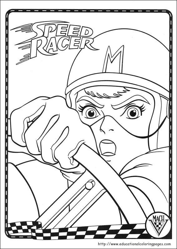 567x794 Speed Racer Coloring Pages