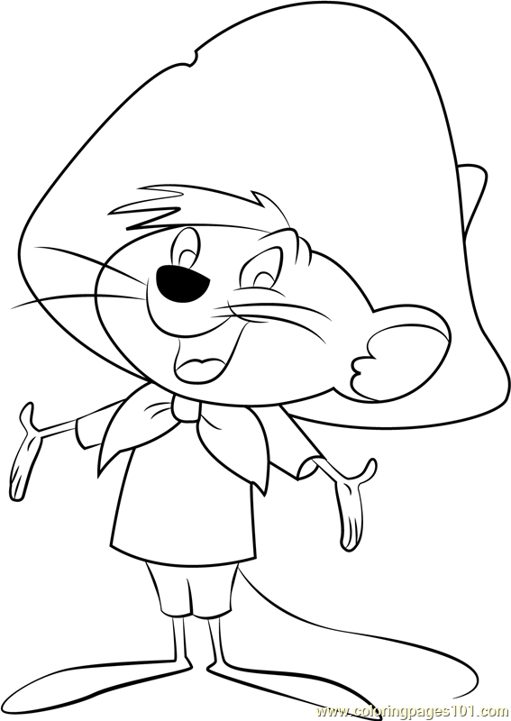 567x800 Speedy Gonzales Coloring Page