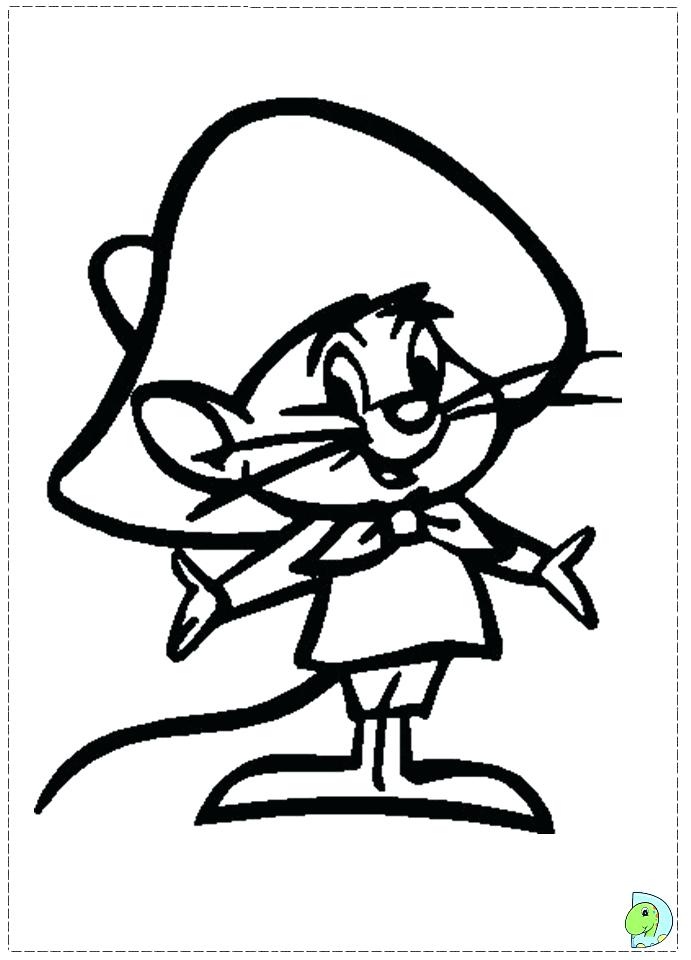 691x960 Speedy Gonzales Colouring Pages Coloring Page