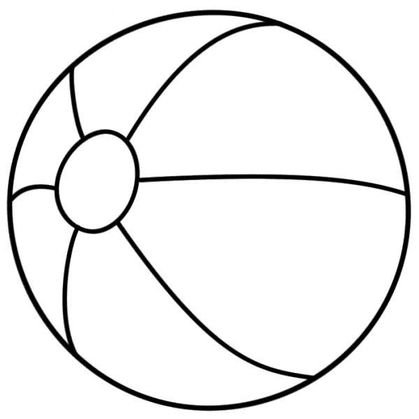 600x600 The Awesome Lovely Coloring Sheet Of A Beach Ball