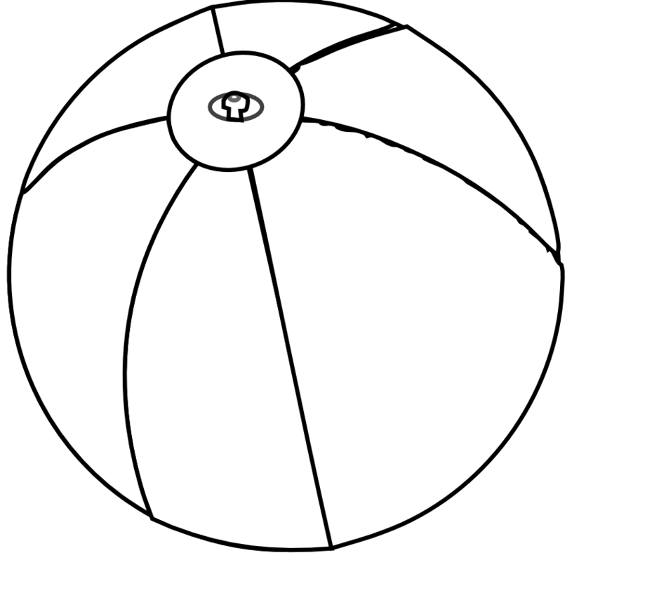 949x855 Beach Ball Coloring Page