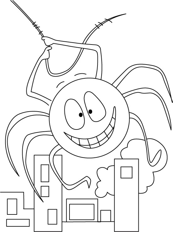 550x740 Spider Coloring Pages
