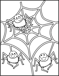 235x302 Halloween Spider Coloring Page