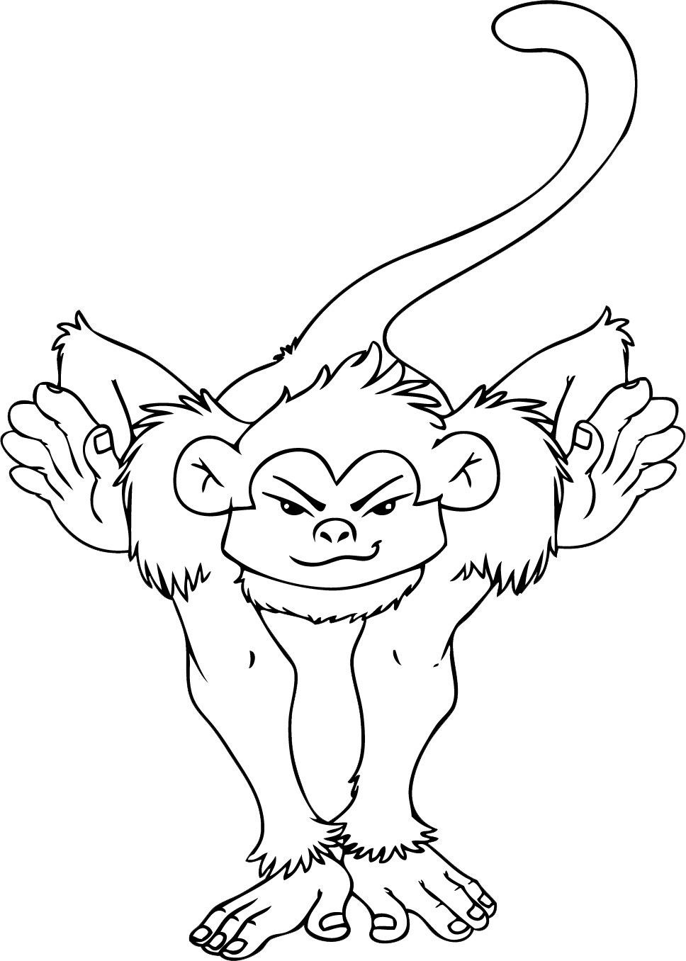 968x1356 New Monkey Animal Coloring Pages Collection Printable Coloring Sheet