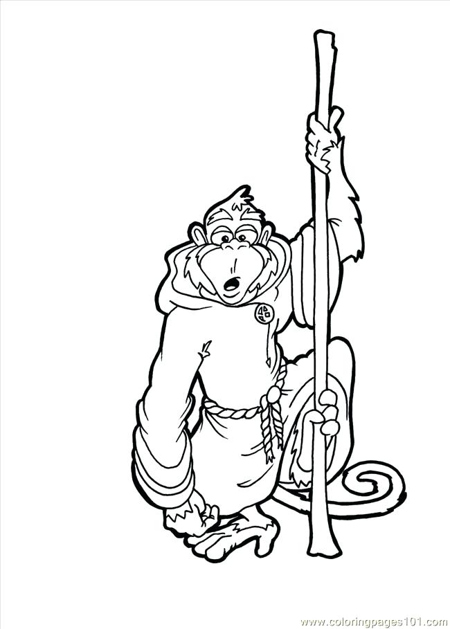 650x909 Spider Monkey Coloring Pages Monkey Coloring Page Coloring Page