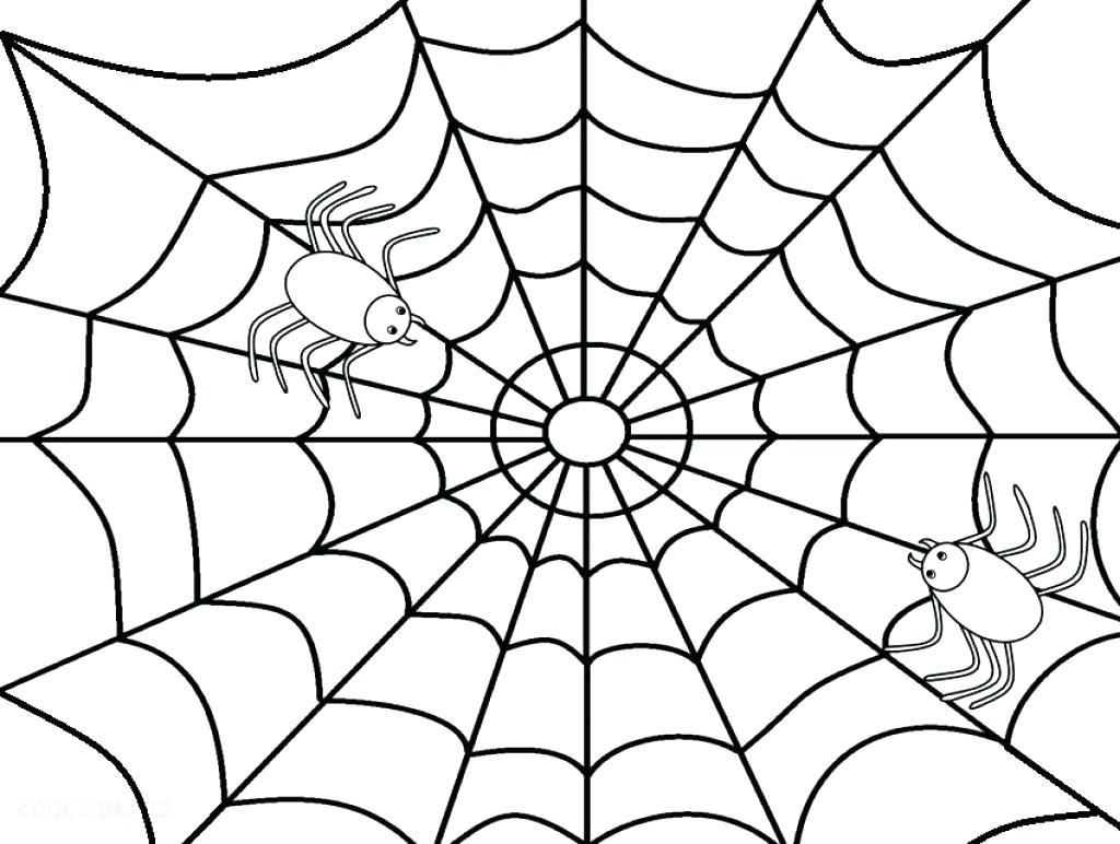 1024x772 Preschool Spider Web Coloring Page Pages Style Inside Wonderful