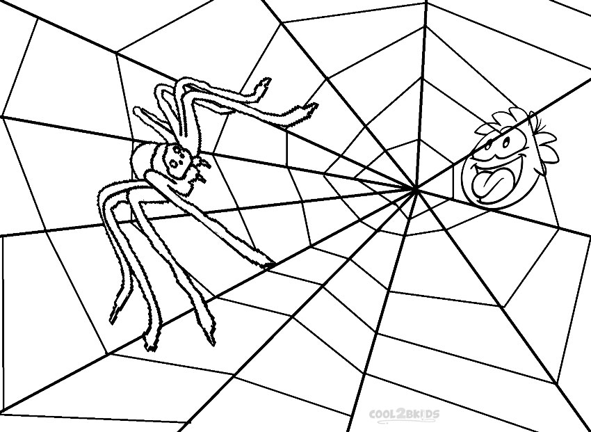 850x621 Printable Spider Web Coloring Pages For Kids