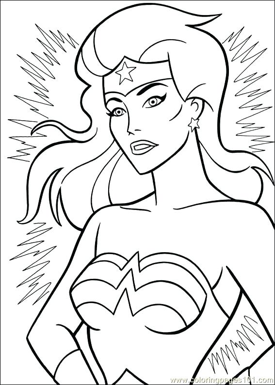 567x794 Wonder Woman Coloring Pages