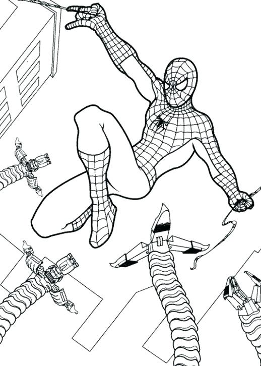 518x726 Spiderman Coloring Pages