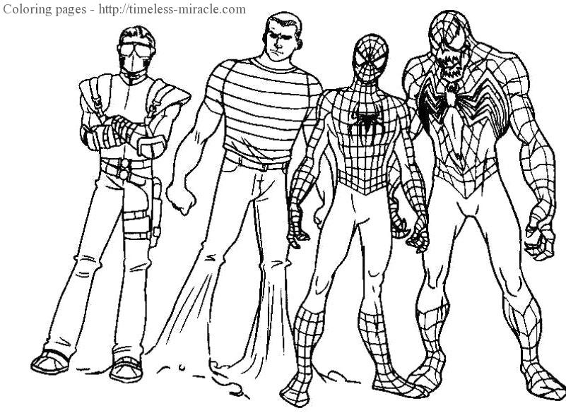 801x585 Coloring Pages Spiderman Coloring Page Activities Marvel Super