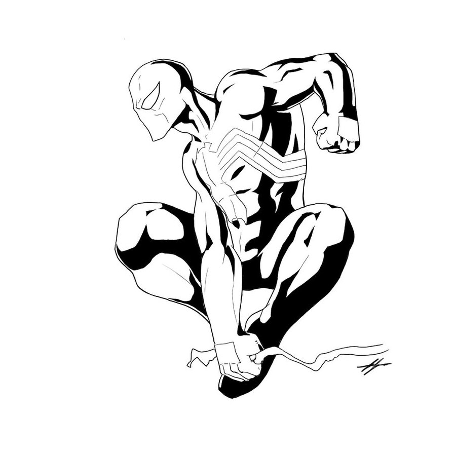 894x894 Liberal Black Suit Spiderman Coloring Pages Drawing At Getdrawings